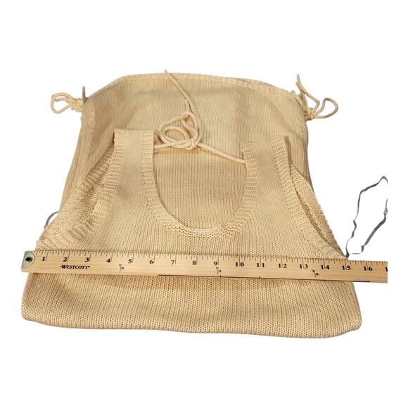 Jolie & Joy by FC Beige Knit Sleeveless Mini Dress Swim Cover Up Ruched Sides - Picture 8 of 11